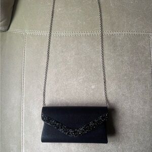 Lulu Townsend Black Clutch Elegant Wristlet